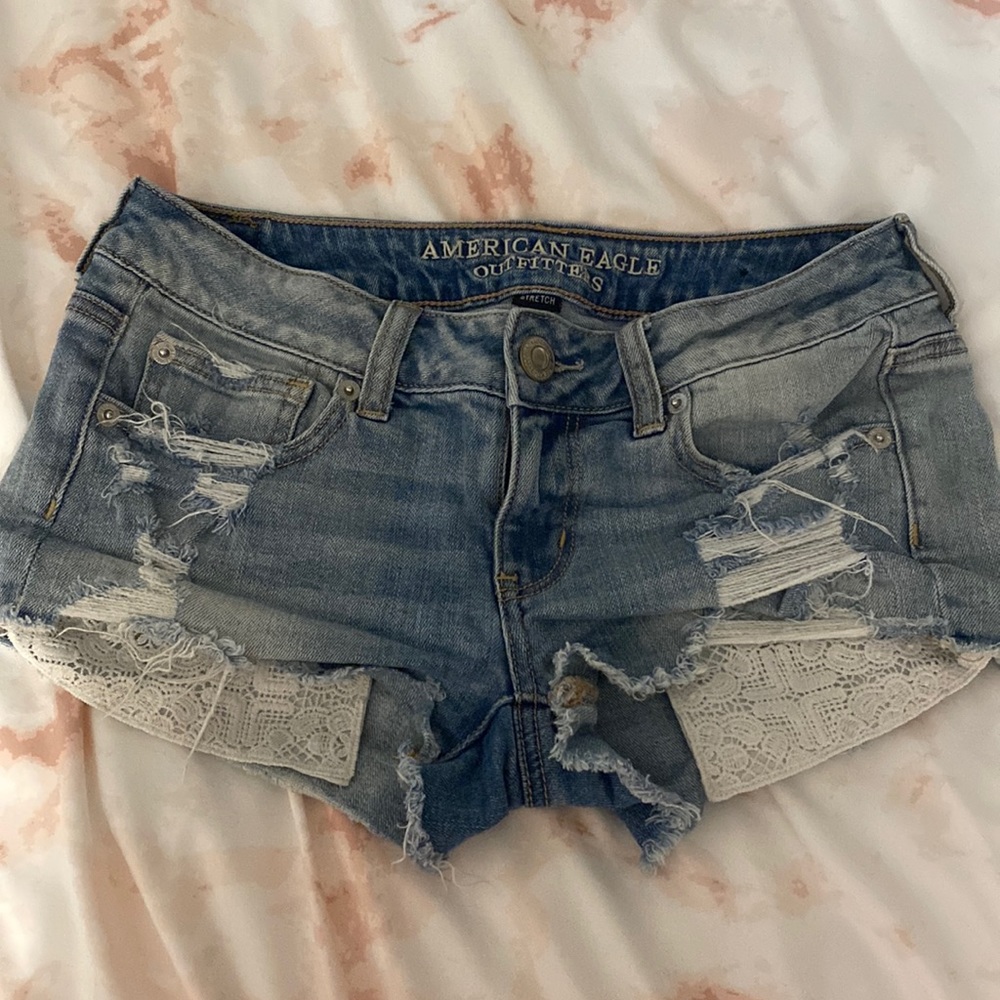 Low Rise American Eagle Jean Shorts